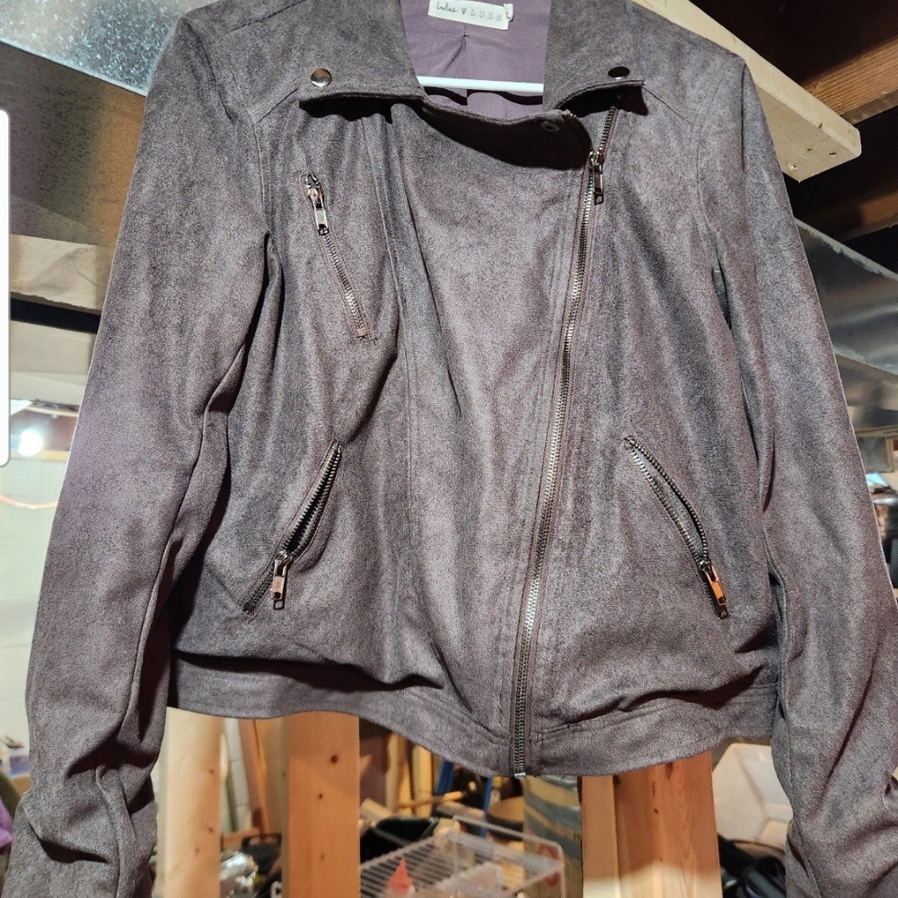 Womens Suede Brown Jacket Size Medium